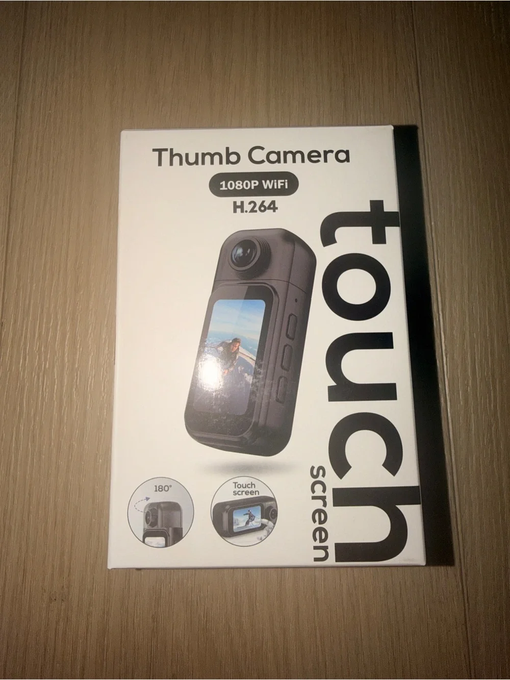 Thumb Action Camera, POV Camera Hands-Free Recording 180 rotating length